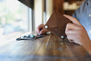 Leather Wing Fold Card Case