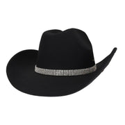 American Flag Star Stone Vegan Felt Cowboy Hat