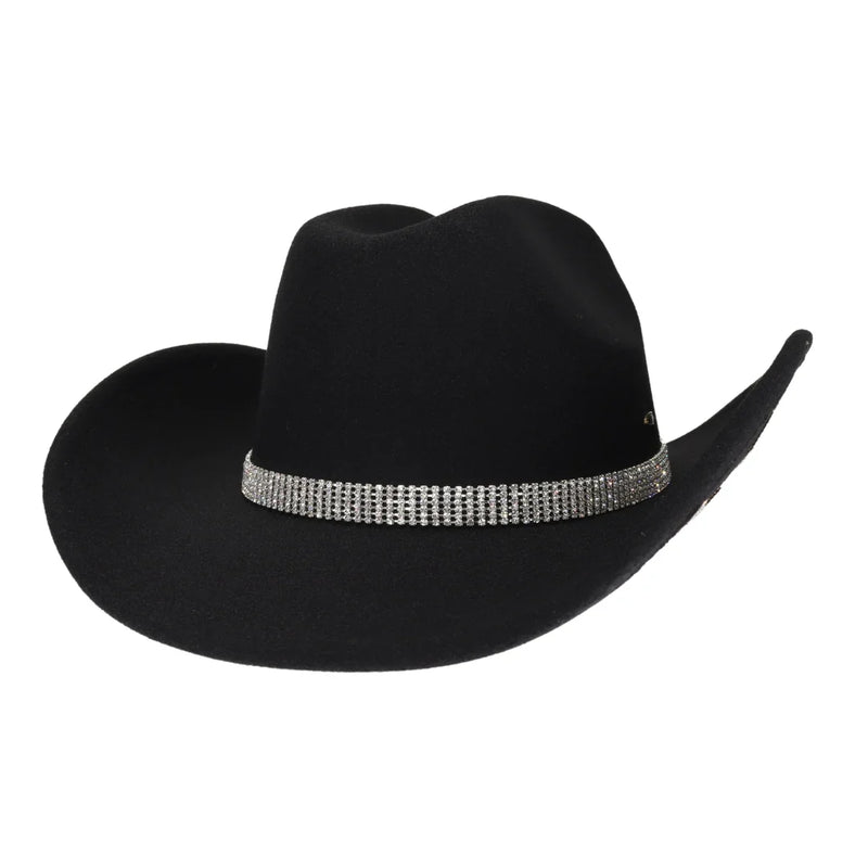 American Flag Star Stone Vegan Felt Cowboy Hat