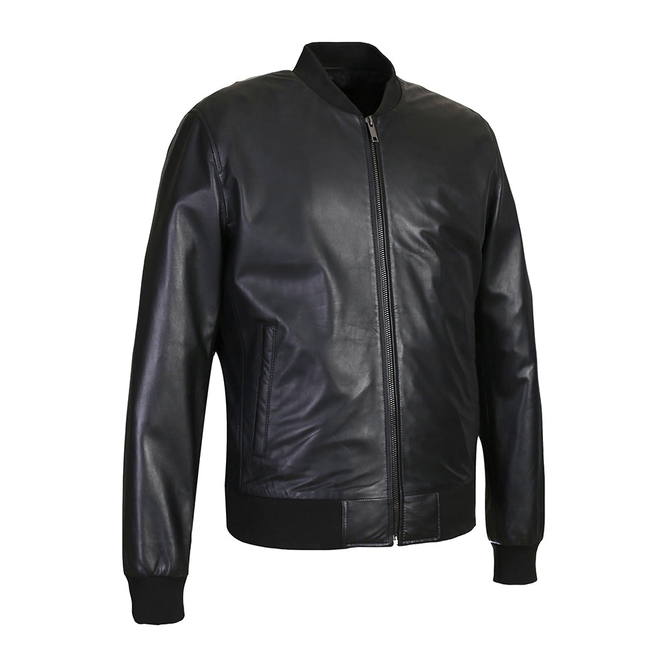 Brandon Men's New Zealand Leather Bomber Jacket – Inland Leather Co