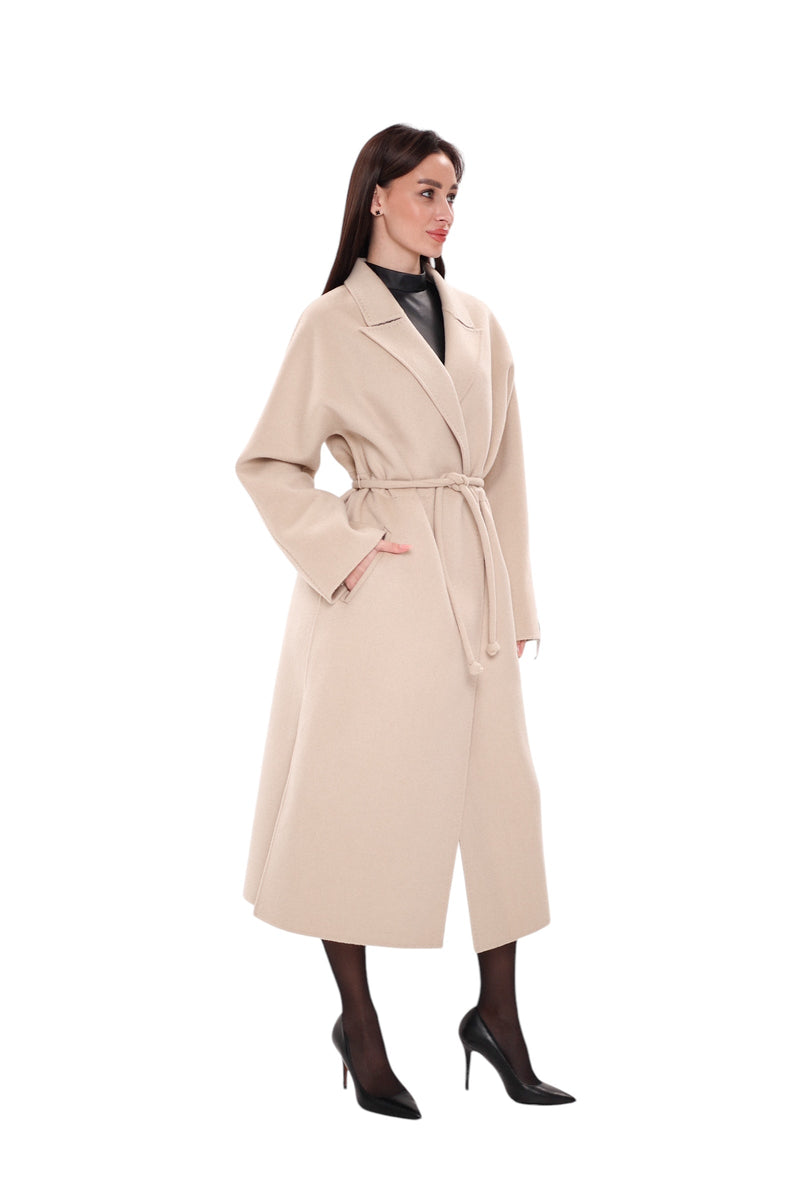 Margaret Royal Creme Wool Cashmere Coat