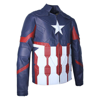Captain America Character Real Leather Jacket