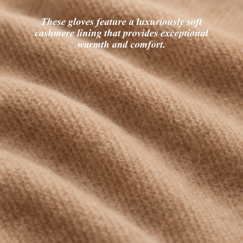 Giovanni (black) - Classic lambskin leather gloves with cashmere lining & touchscreen feature