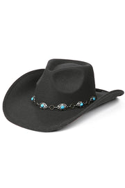Trim Band Vegan Felt Cowboy Hat – Charcoal