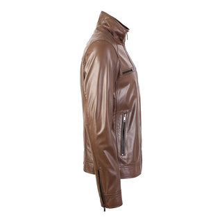 Cuomo Men's Choco Brown Leather Jacket