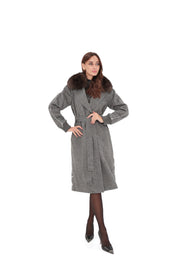 Genuine Polar Fox Wool Coat