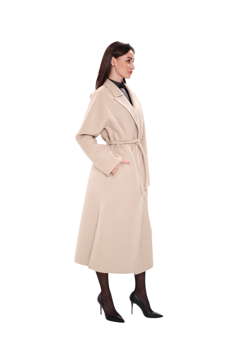 Margaret Royal Creme Wool Cashmere Coat