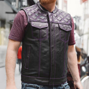 Downside Men's Motorcycle Leather Vest
