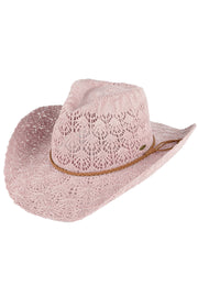 Women's Horseshoe Lace Knitting Cowboy Hat
