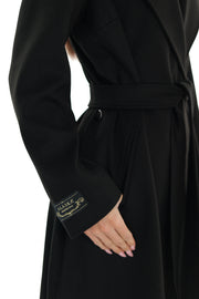 Black Cashmere Blend Coat for Women