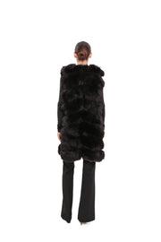 Genuine Polar Fox Fur Vest – 90 cm Longline