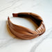 Leather Knotted Headband Elegant Classic Hair Accessory for Women