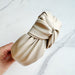 Leather Knotted Headband Elegant Classic Hair Accessory for Women