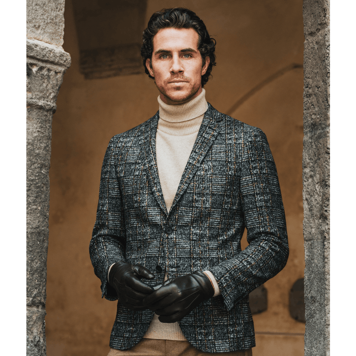 Giovanni (black) - Classic Italian lambskin leather gloves with cashmere lining & touchscreen feature