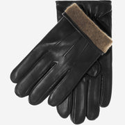 Giovanni (black) - Classic lambskin leather gloves with cashmere lining & touchscreen feature