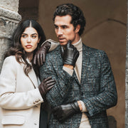 Giovanni (black) - Classic lambskin leather gloves with cashmere lining & touchscreen feature