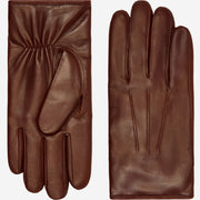 Giovanni (brown) - Classic lambskin leather gloves with cashmere lining