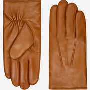 Giovanni (cognac) - Classic lambskin leather gloves with cashmere lining