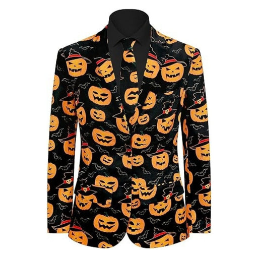 Men's Halloween Sugar Skull Blazer & Tie Set