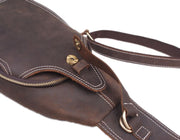Rustic Leather Chest Bag | Single Strap Backpack