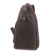 Rustic Leather Chest Bag | Single Strap Backpack