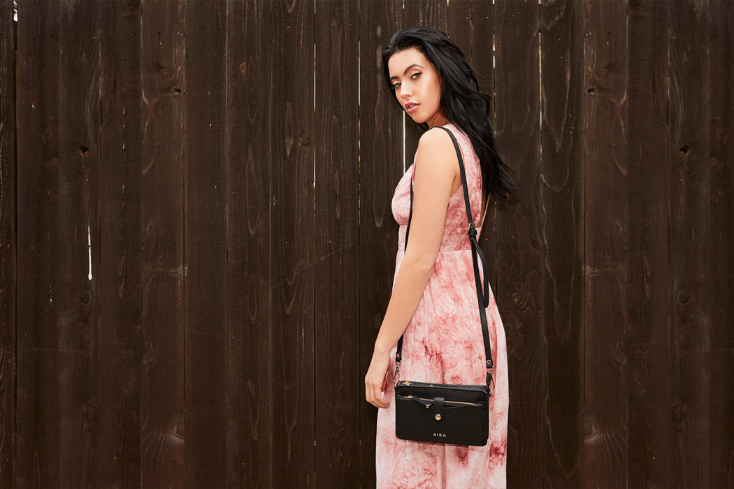 Wallet Crossbody | Genuine Pebble Leather