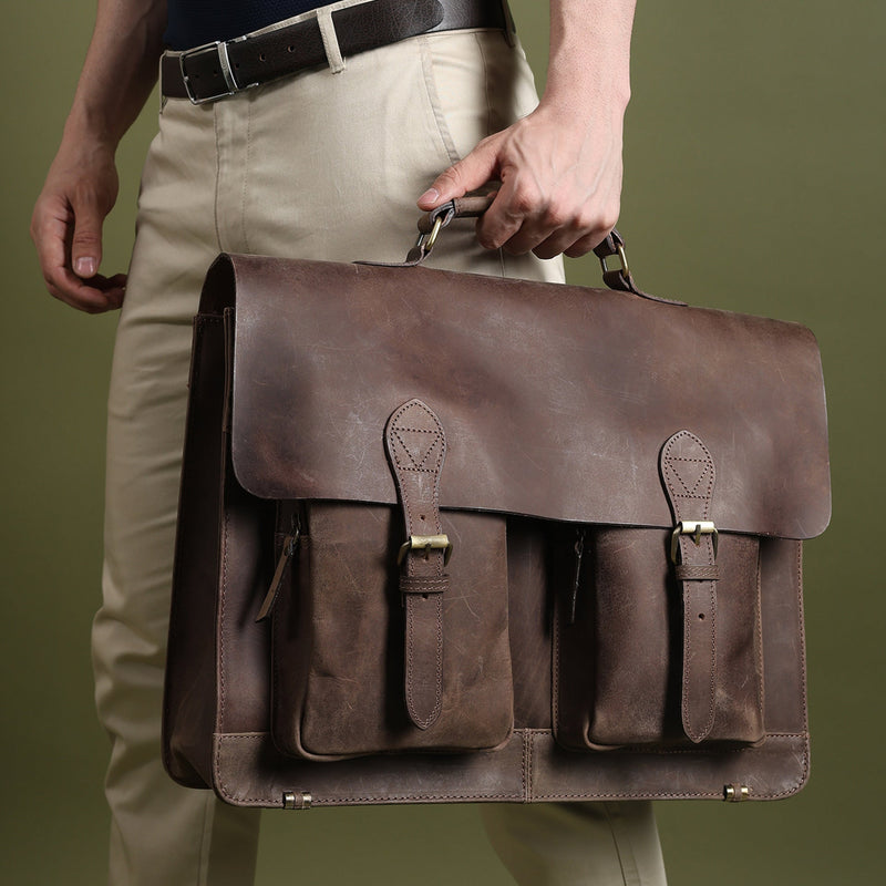 Buffalo Leather Messenger Bag