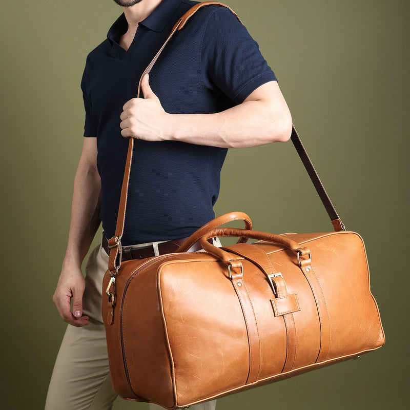 Port Blair Leather Duffle Travel Bag