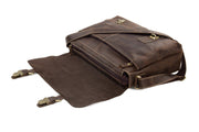 Men's Vintage Leather Messenger Laptop Bag