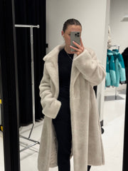 Eden Ivory Faux Mink Effect Fur Coat | Women's Outerwear