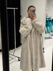 Eden Ivory Faux Mink Effect Fur Coat | Women's Outerwear