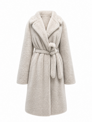 Eden Ivory Faux Mink Effect Fur Coat | Women's Outerwear