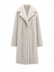 Eden Ivory Faux Mink Effect Fur Coat | Women's Outerwear