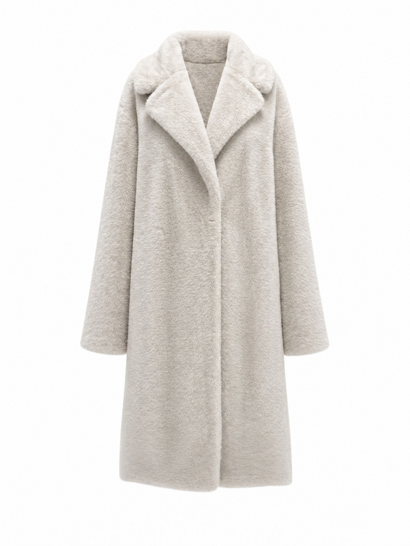 Eden Ivory Faux Mink Effect Fur Coat | Women's Outerwear