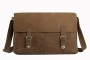 Men's Vintage Leather Messenger Laptop Bag