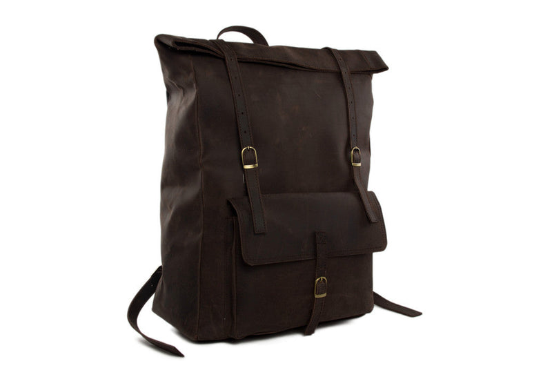 Flash Sale Handmade Men's Genuine Leather Backpack | Rucksack