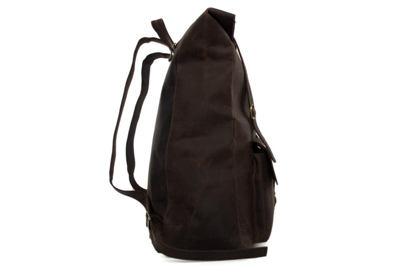 Flash Sale Handmade Men's Genuine Leather Backpack | Rucksack