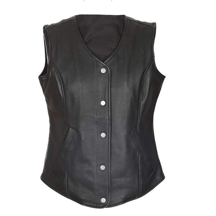 Derringer Women's Motorcycle Leather Vest