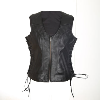 Cindy Women's Motorcycle Leather Vest