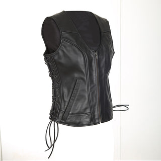Cindy Women's Motorcycle Leather Vest