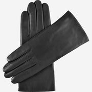 Isabella (black) - Lambskin leather gloves with cashmere lining & touchscreen feature