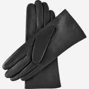 Isabella (black) - Lambskin leather gloves with cashmere lining & touchscreen feature