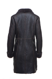 Women’s Shaunnas Buttoned 3/4 Length Shearling Coat
