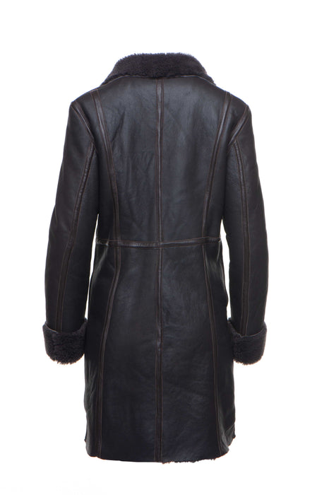 Women’s Shaunnas Buttoned 3/4 Length Shearling Coat