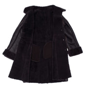 Women’s Shaunnas Buttoned 3/4 Length Shearling Coat