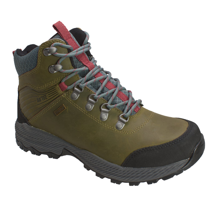 Men's 6" Crazy Horse Leather Waterproof Work Hiker — Olive
