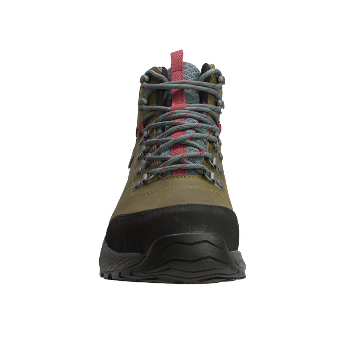 Men's 6" Crazy Horse Leather Waterproof Work Hiker — Olive