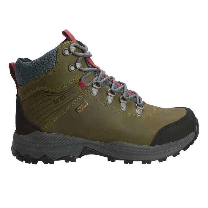 Men's 6" Crazy Horse Leather Waterproof Work Hiker — Olive