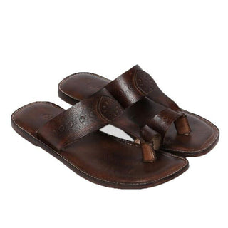 Kohlapuri Mens Leather Flip Flop Slippers