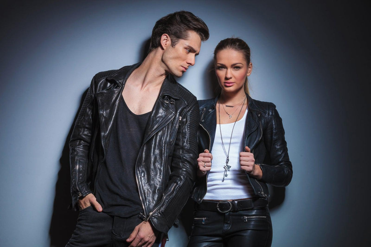Leather jacket styles for men and women shop sale discounts
